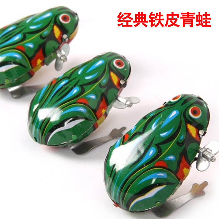 Clockwork Frog Toy Tin Nostálgico Baby Winding Tin Classic Tin Vendas diretas da fábrica
