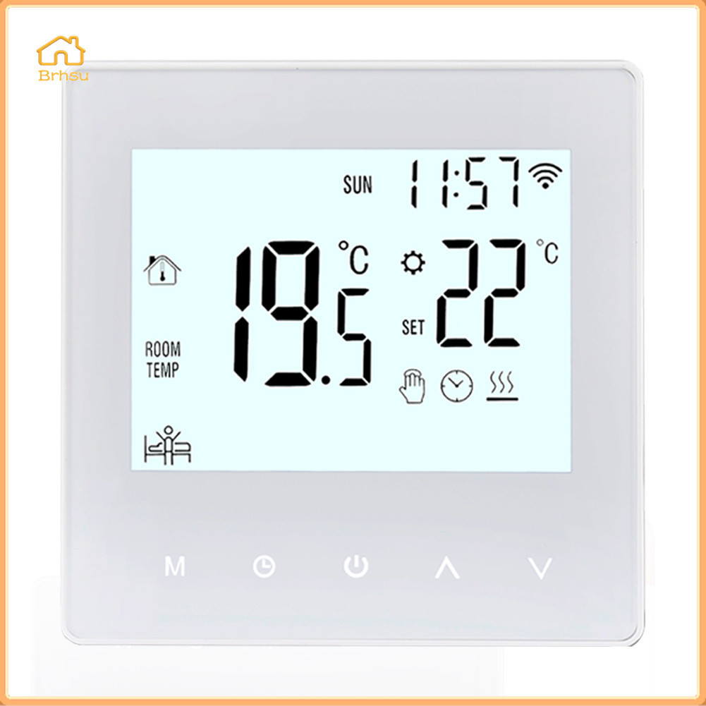 Brhsu-br Termostato digital WiFi Smart Tuya Programável 3A Display LCD Parede inteligente com função de programação 6 +