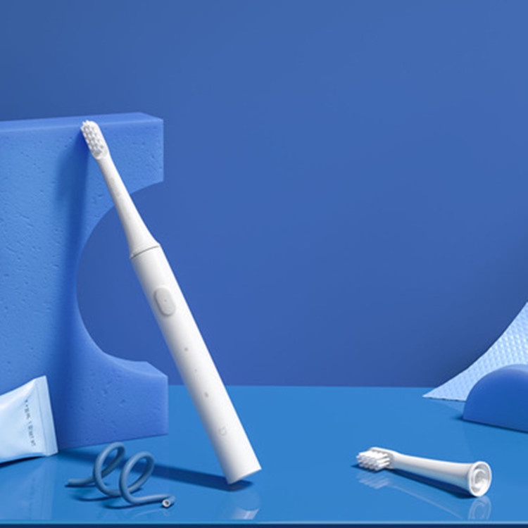 【Em Estoque】 Escova De Dentes Elétrica Recarregável USB Mijia Mes603 T100-Whit
