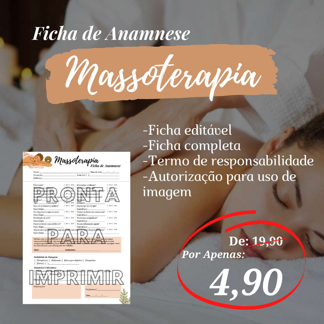 Ficha de Anamnese Massoterapia