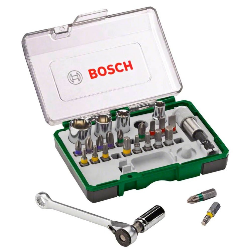 Jogo De Bits E Soquetes C/ Catraca 27 Pcs Bosch 2607017160