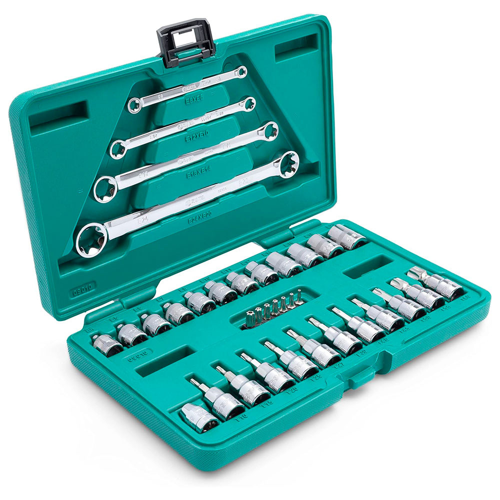 Jogo De Soquete E Chave Torx 1/4