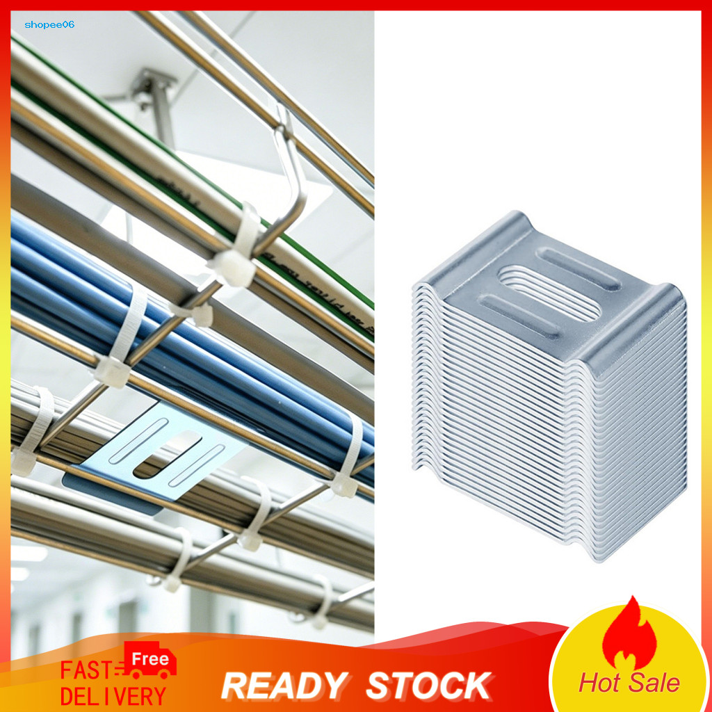 Wire Mesh Cable Tray Clamp Basket 30/60pcs Metal Hold Down Support Washer for 4-6mm Diameter Organizer