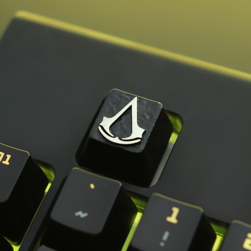 Assassin's Creed Odyssey Game Merchandise Teclado Mecânico Zinco Liga de Alumínio Metal Em Relevo Keycap Key St