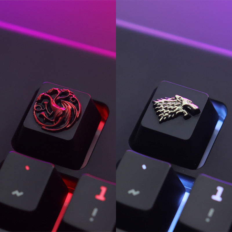 Key Stone Game of Thrones Tour Merchandise Uma Canção de Gelo e Fogo Teclado Mecânico Liga de Alumínio de Zinco Keycap