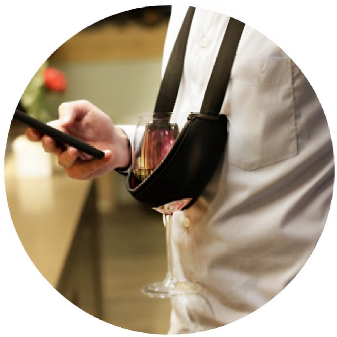 Porta Taça com Alça para Pescoço Portátil Festas Eventos Boccati Decoração Colar Suporte Pendurar Copos Drinks Vinho Espumante Champanhe Elegante Champagne Nova Moda Tendência Seguro Tomar Bebidas Bar Cozinha