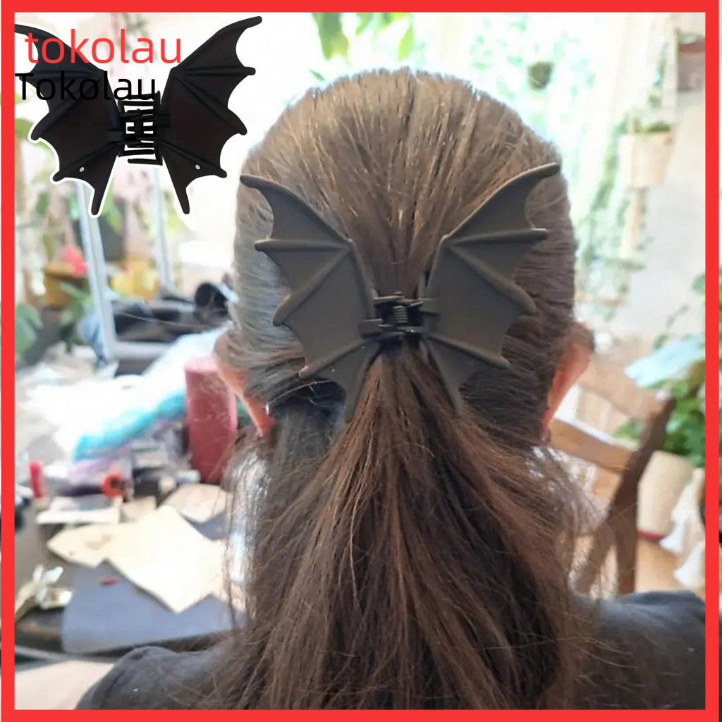 Halloween Hair Clip Luxurious Hairstyle Accessory Bat Shark Claw for Women Anti-slip Metal Teeth Accessories Stylish and