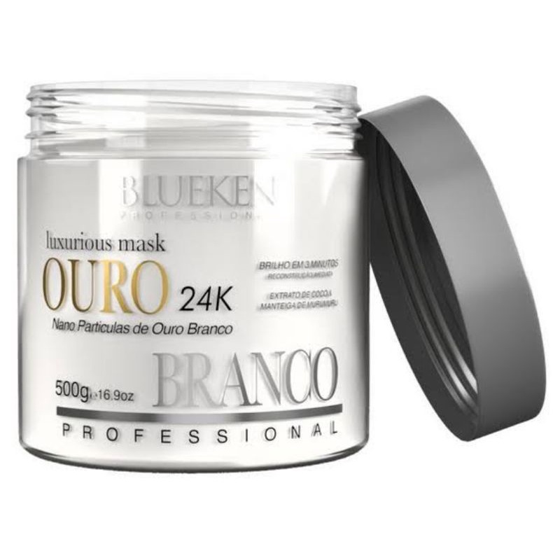 Máscara Luxurious Ouro Branco 24k Blueken Professional 500G