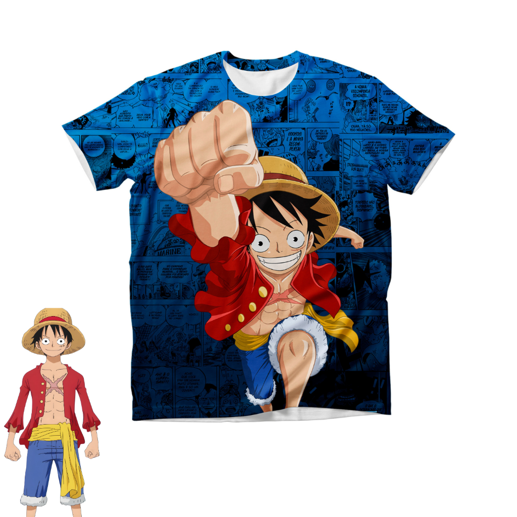 Camiseta One Piece Luffy Anime Dry Fit Masculina Feminina Unissex