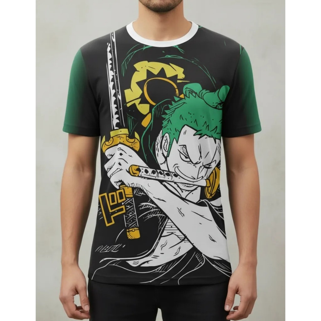 Camiseta Masculina Roronoa Zoro One Piece Anime Dry Fit