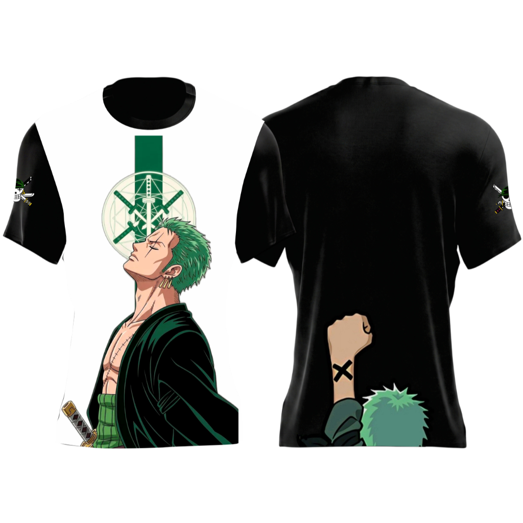 Camiseta Zoro unissex personalizada one piece dryfit uv50 luffy