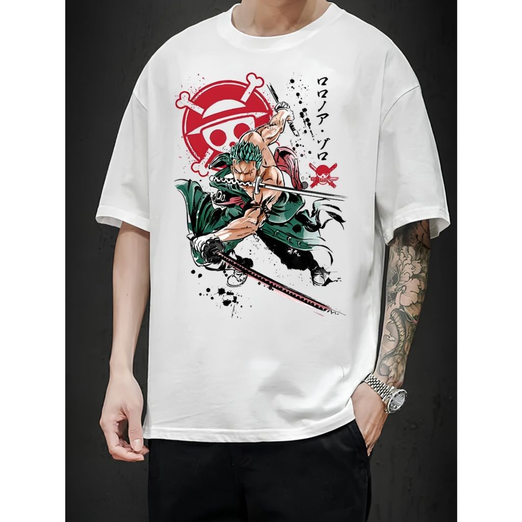 unissex Camiseta Anime One Piece Roronoa Zoro Camisa T Shirt Masculina Feminina Blusa Dry Fit Algodão