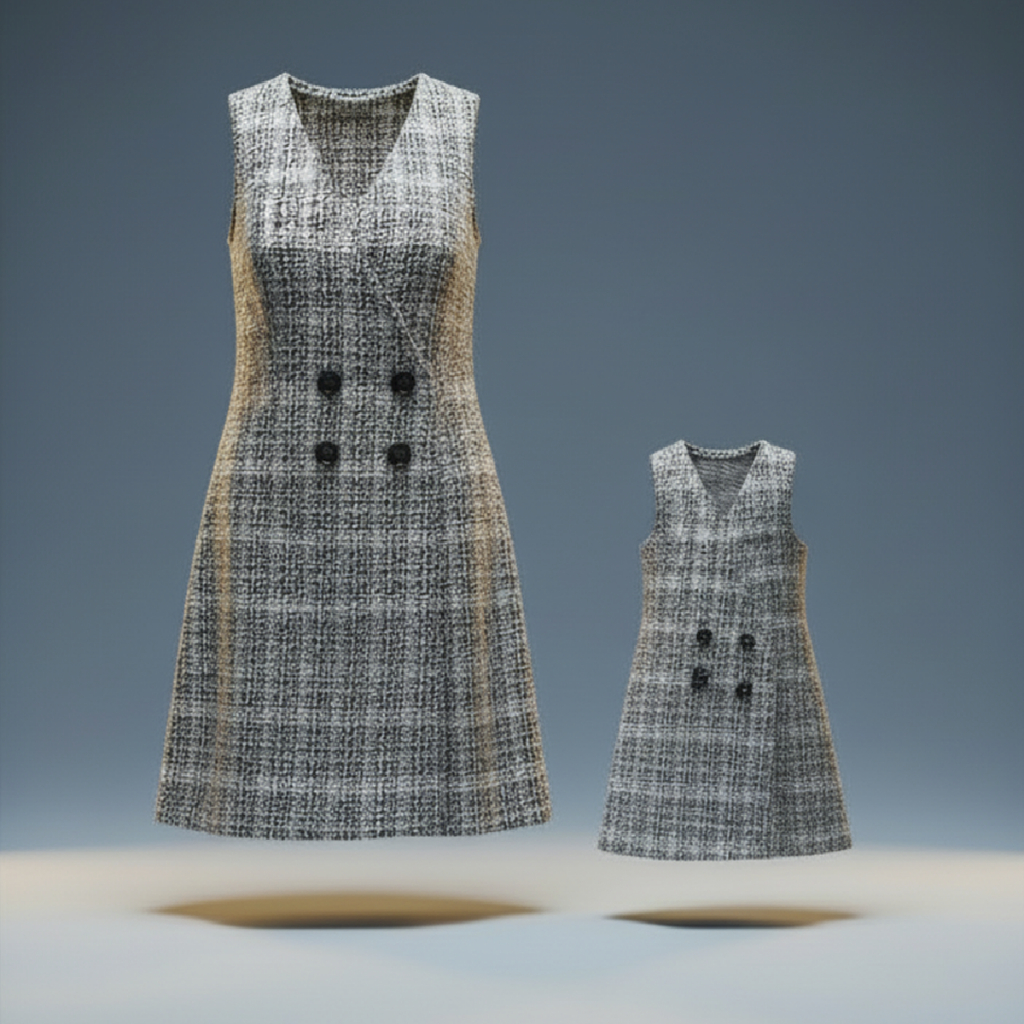 Vestido inverno Infantil Meninas Curto E Vestido Boneca tweed