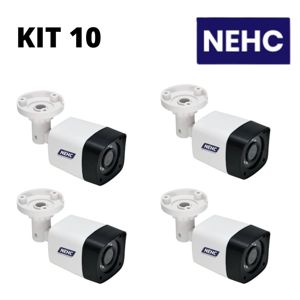 Kit 10 Câmera Bullet de Segurança Full Hd- 2mp -1080p - 3.6mm