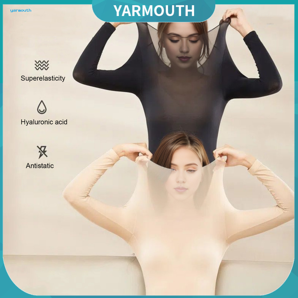 Round Neck Thermal Tops Women Women’s Long Sleeve Top – Slim Fit High Elastic Solid Color Base Layer for Winter Warm