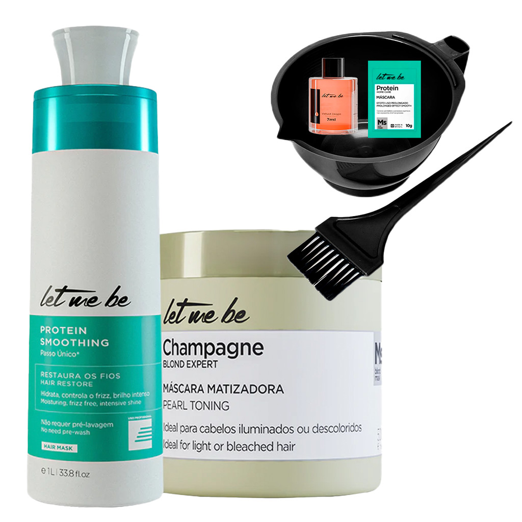 Kit Progressiva Passo Único1L e Másc.Champagne 500gLet Me Be