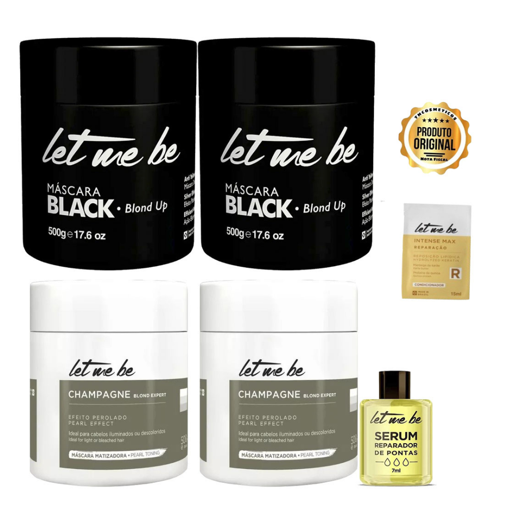 Let Me Be Máscaras Matizadoras Champagne + Let me Be  Black Up - 500g