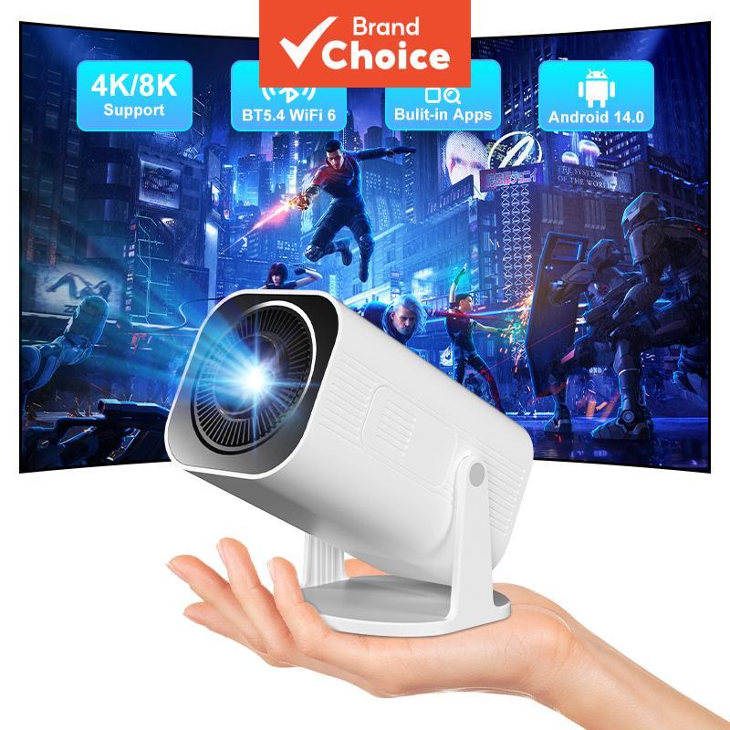 Salange Mini Projetor com WiFi e Bluetooth, Suporte 1080P 4K, Projetor Portátil para Quarto, Compatível com