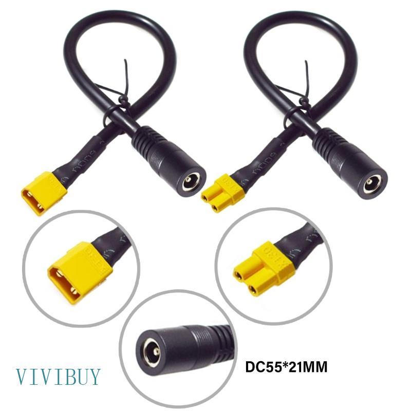 VIVI XT30 Para DC5521 Alimentação Fêmea Óculos FPV Adaptador Carregadores 0 25M 1M Comprimento
