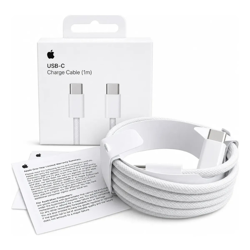 Cabo Usb-c Apple Original 60w iPhone 15 16 17 Pro Max 1m Branco