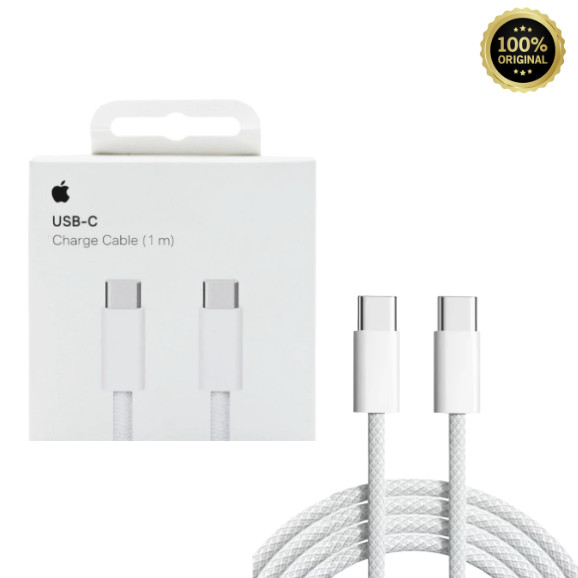 Cabo para IPhone Tipo-C Type-c Original Apple 60W 1 Metro IPhone 15 ao 17 IPad MacBook Serial Number