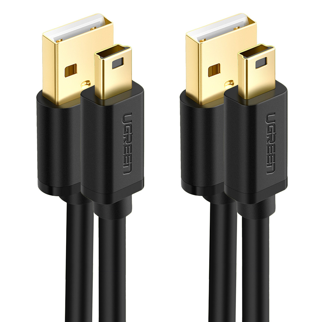 Cabo de Dados Ugreen Us132 Usb 2.0 p Mini Usb 5 Pinos 1m 2 Unidades