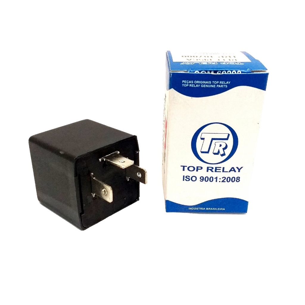 10 Reles Auxiliar Universal Quadrado 3 Pinos 12v Sem Suporte Para Fixação Seta Mini Pisca Trp 107000 Carro Moto