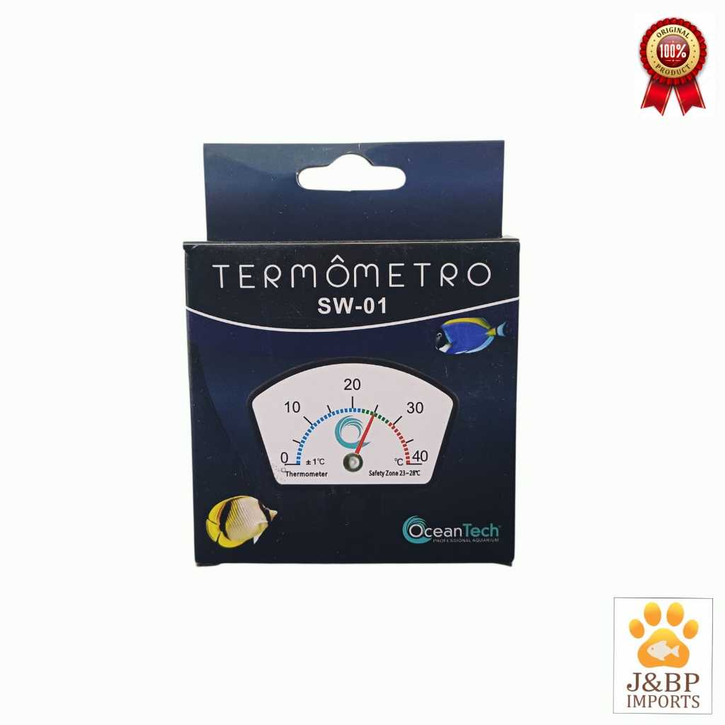 Termômetro Analógico Ocean Tech SW Para Aquário Doce e Marinho - Alta Precisão -Design Inovador