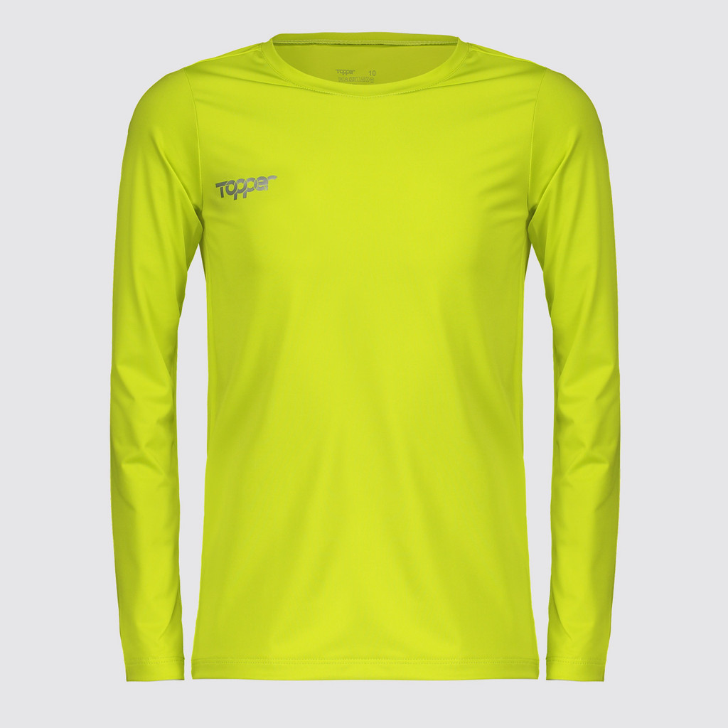Camiseta Térmica Topper Classic Manga Longa Juvenil Verde