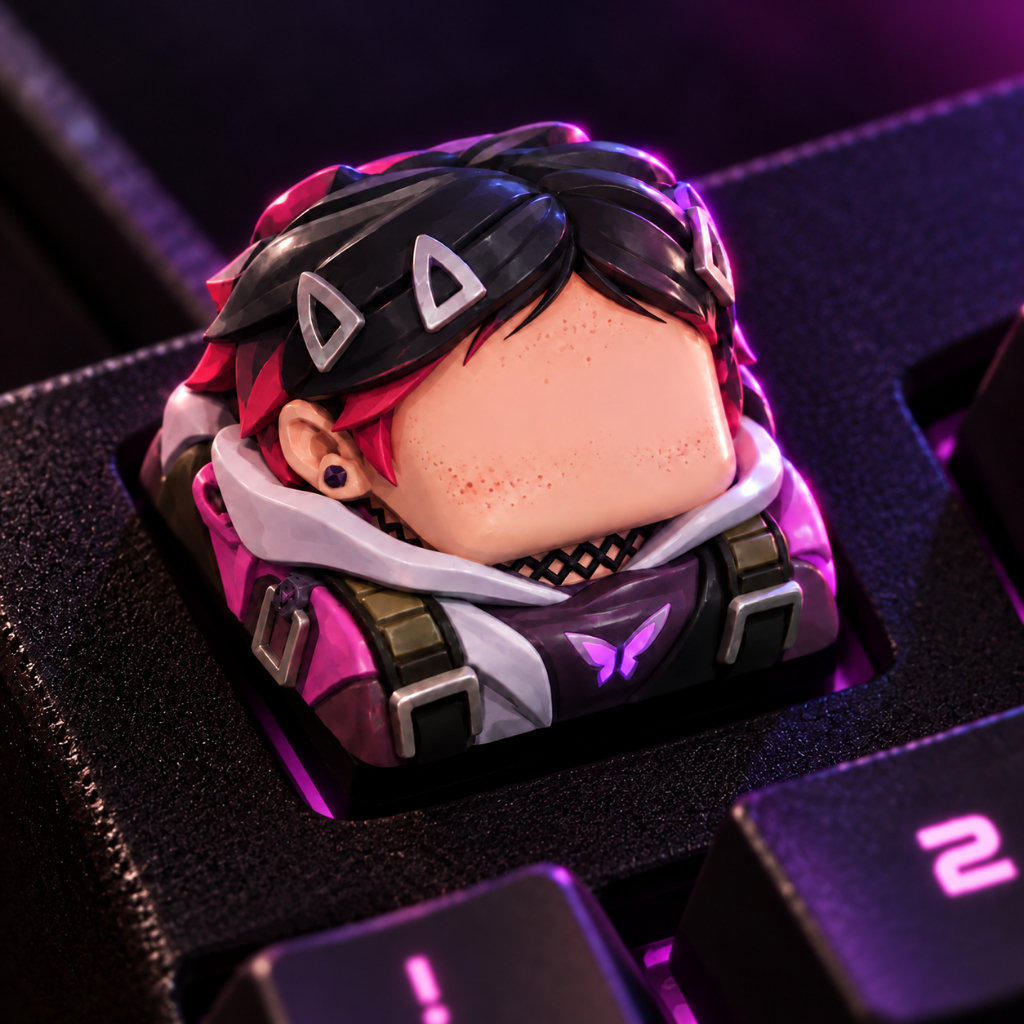Keycap Clove Valorant Game Tecla de teclado mecânico setup PC personalizado Clove Valorant