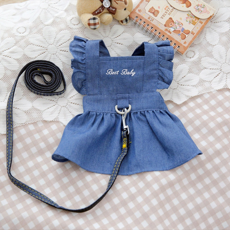Vestido De Ganga Para Gatinhos Pequenos E Médios Colete De Roupas Spring Summer Yorkie Chihuahua Saia