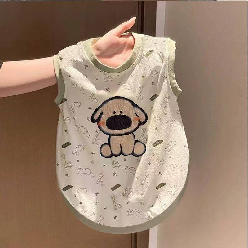 Cat Clothes Spring and Summer Cute Cartoon Puppy's Vest Cat Summer Kitten Thin Small Dog Breathable Lint-Free kRy4