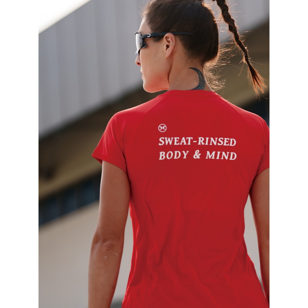 BODYWIT Body Smart Women's Sweat Track Camiseta de corrida de manga curta respirável de secagem rápida e adequada para a