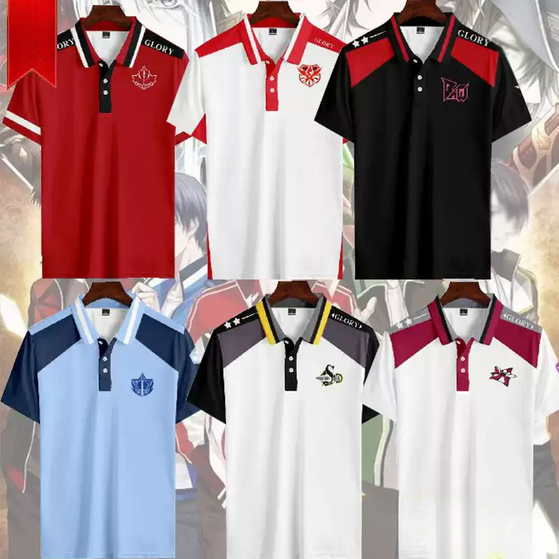 The King'S Avatar Team Uniform Track Mangas Curtas Camiseta Gola Full Zip Cosplay Unissex Glória
