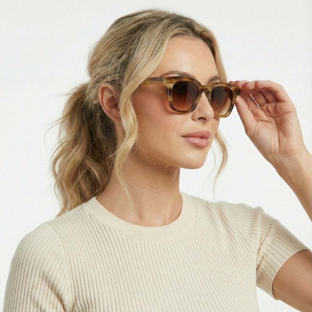 Óculos de Sol Unissex Lumi Classic Acetato Tortoise Honey