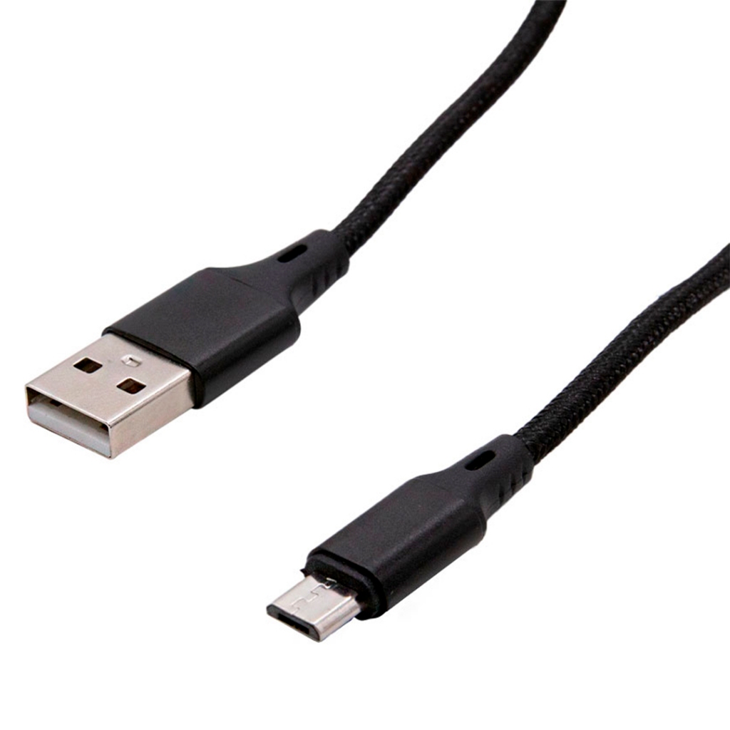 Cabo Carregador Dados SV Preto USB 3.0 para Micro USB V8 Tipo-B 2 Metros Para Android Motorola Samsung