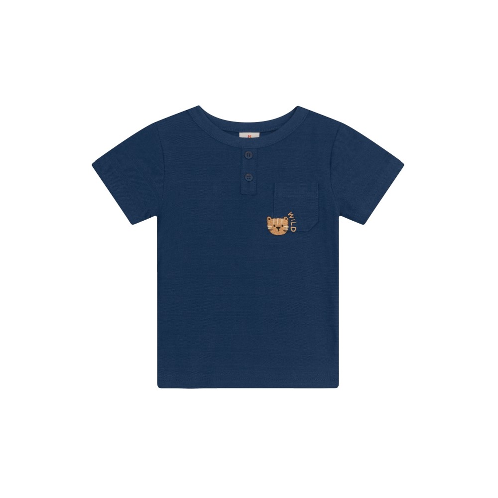 Conjunto infantil menino de Camiseta Malha Jacquard Stripe e Bermuda Moletinho BRANDILI (CONBRAMAS	36790)