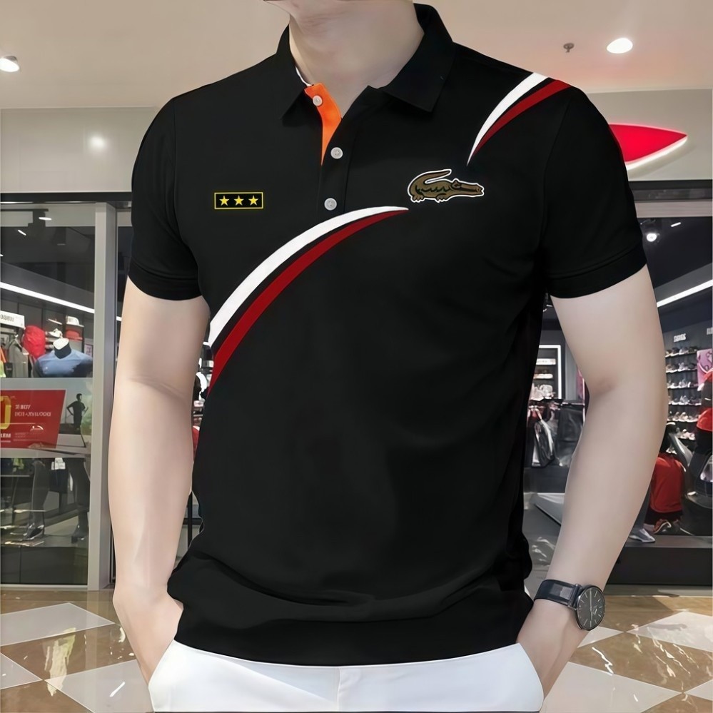 2026 Camisa POLO Masculina Moda Manga Curta Slim Top Business Para Roupas Masculinas Casual