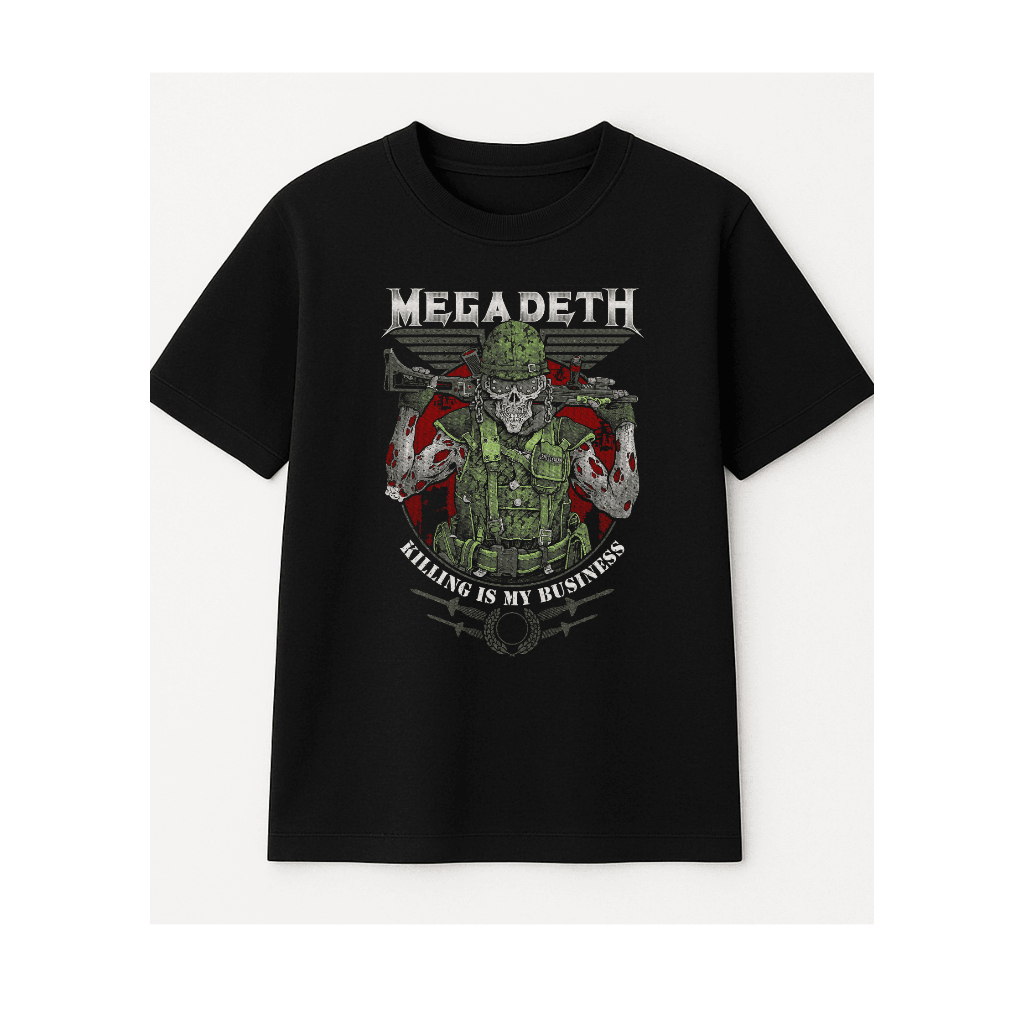 Camiseta Rock Vintage 100% Algodão – Modelo 