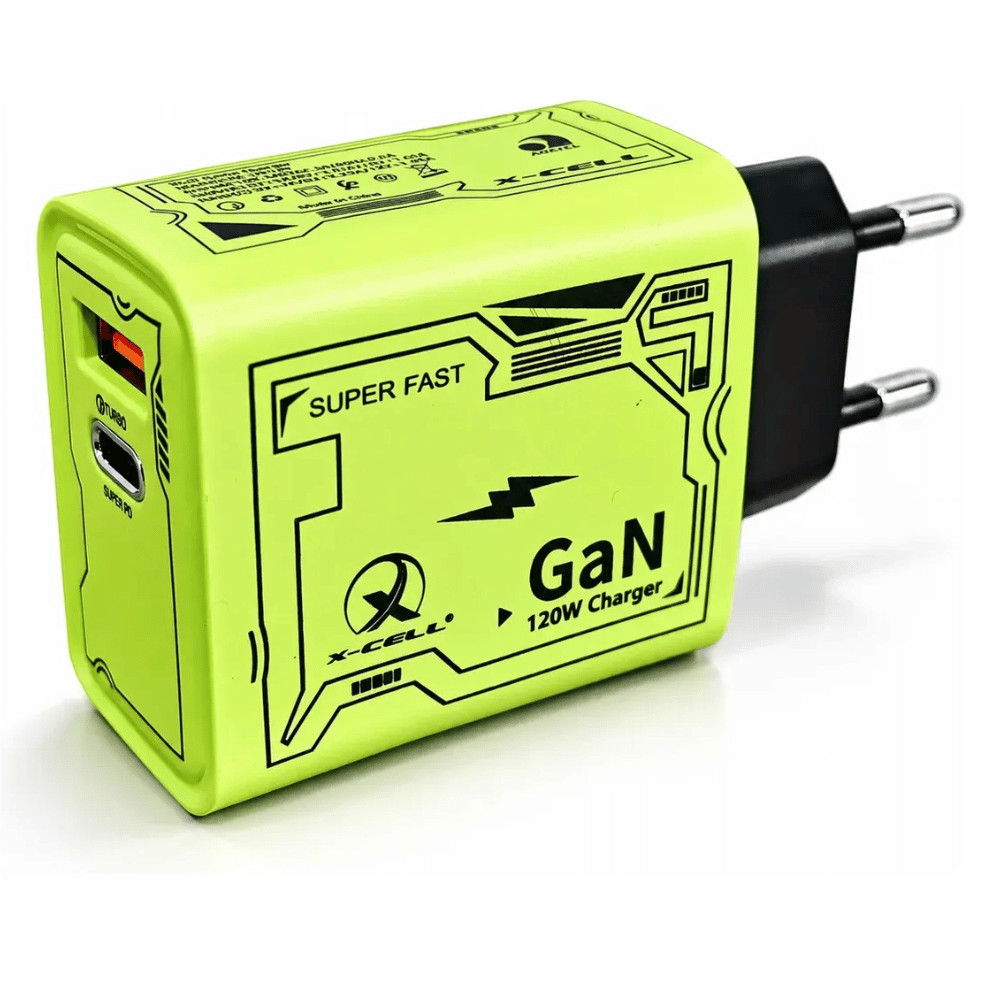 Carregador Turbo GaN XC-UR105 com Cabo Type-C para iOS - X-Cell UNICA