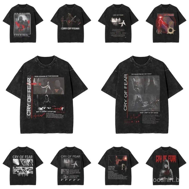 Cry Of Fear T Shirt for Men Pure Cotton Funny T-Shirts Crew Neck  Tees Short Sleeve Clothing Big Size