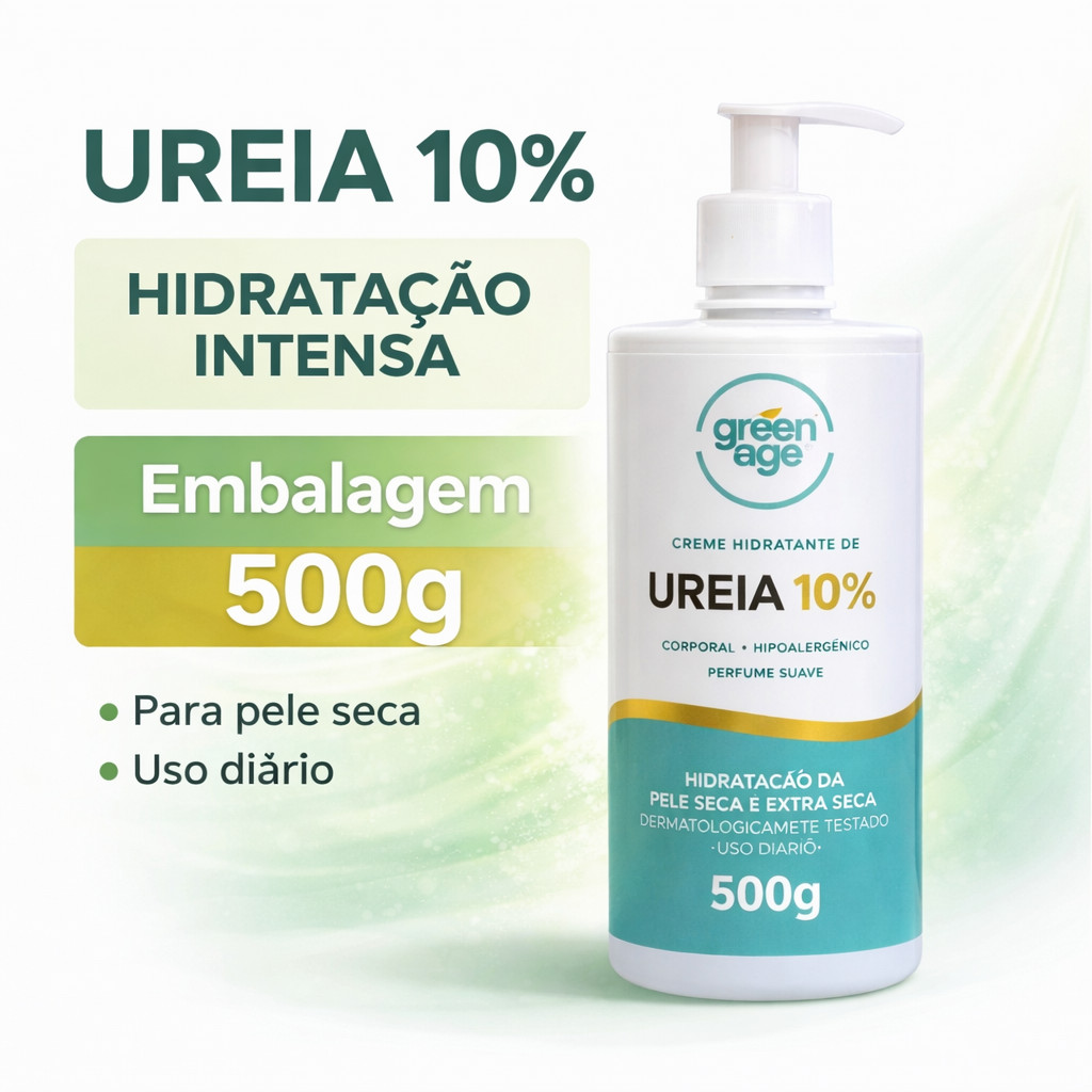 Creme Ureia 10% 500g Hidratante Corporal Ultra Hidratação Pele Seca Green Age Original