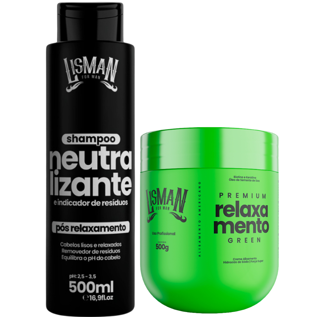 Kit Alisamento Americano Green + Shampoo Neutralizante Match Lisman