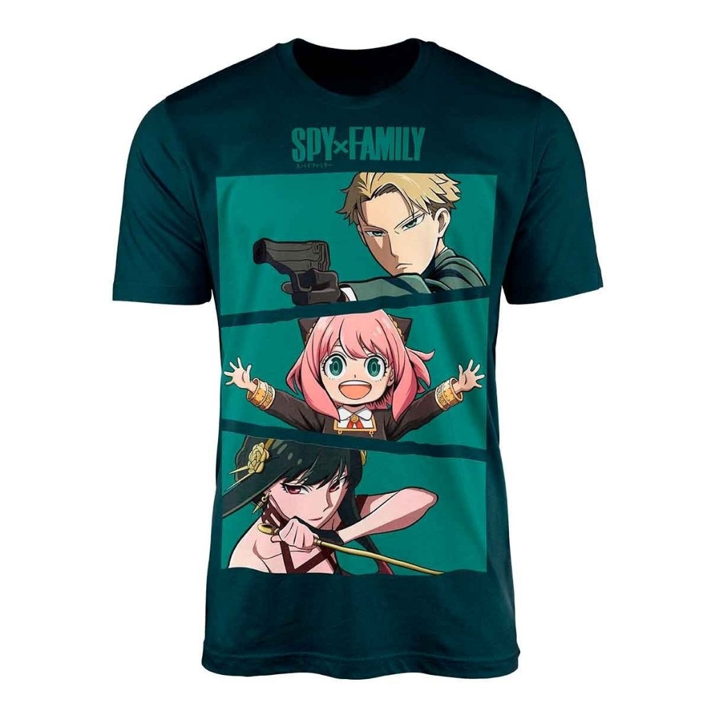 Camisa Anime Mangá SPY X FAMILY Green Yor Loid Anya Forger
