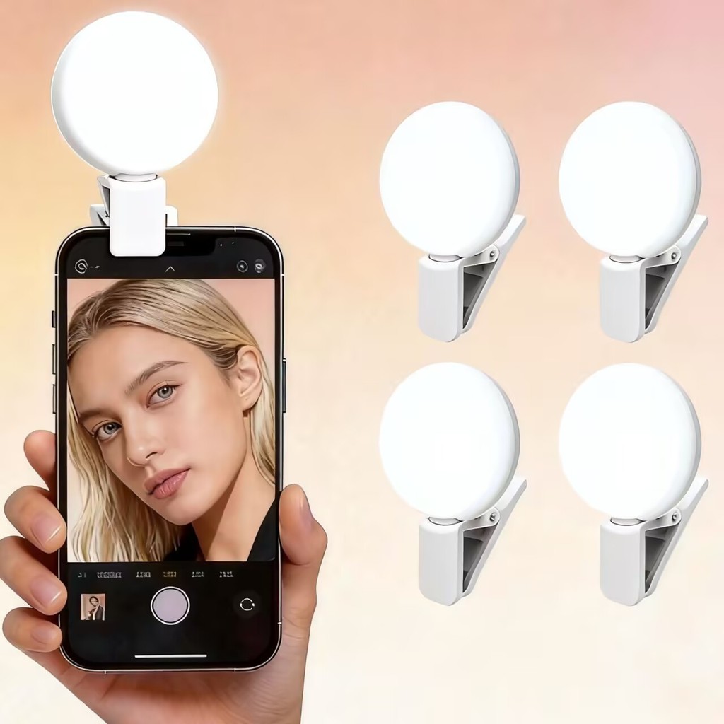Anel Selfie Luz De Preenchimento Recarregável Bonito LED Ao Vivo Tirar Foto Flash Luzes Para Câmera Telefone
