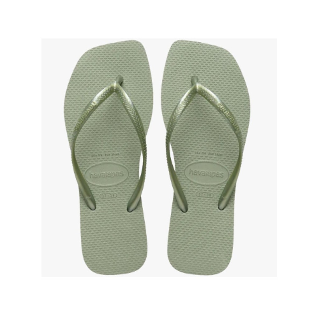 Chinelo Havaianas Feminino Slim Square Smoke Green