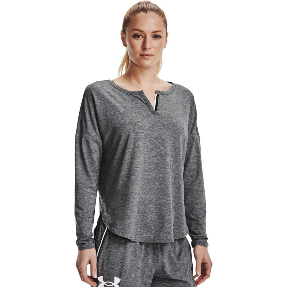 Camiseta de Treino Feminina Under Armour Recover Sleep LS Novelty