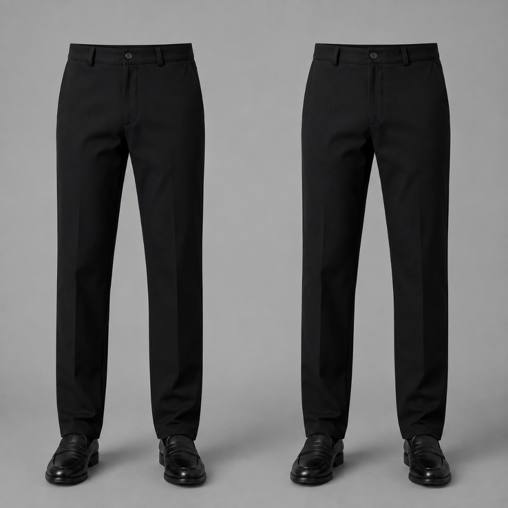 Kit 2 Calça Semi-Social Masculina Não Amassa Luxo Escritório Lazer Barra a Fazer - Trabalho Igreja