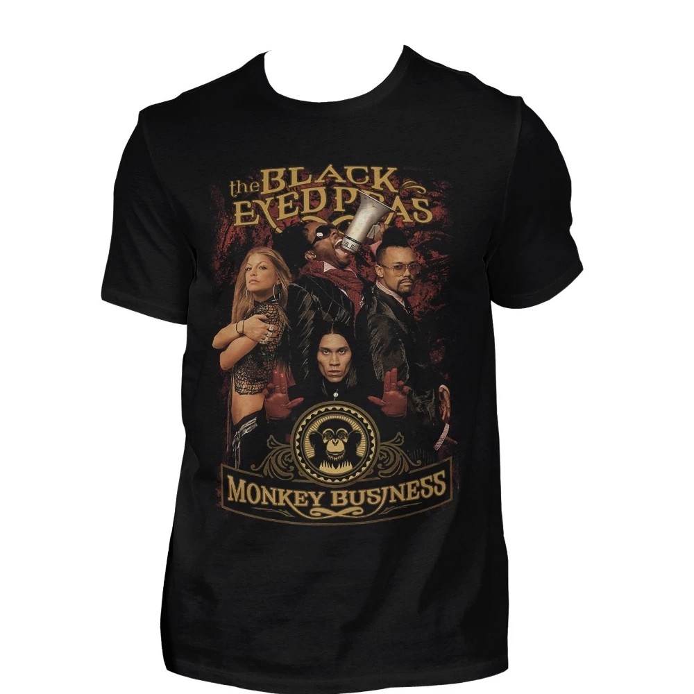 Camiseta Estampada - Black Eyed Peas Monkey Business Bep - Unissex Confortável - 100% Algodão Envio Rápido