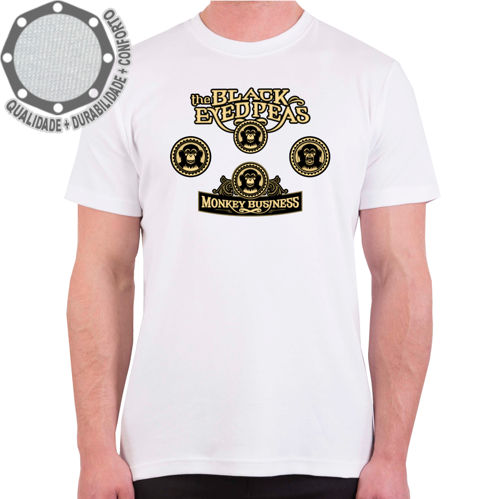 Camiseta The Black Eyed Peas Monkey Business Camisa Personalizada Infantil Juvenil Adulto Baby Look Plus Size